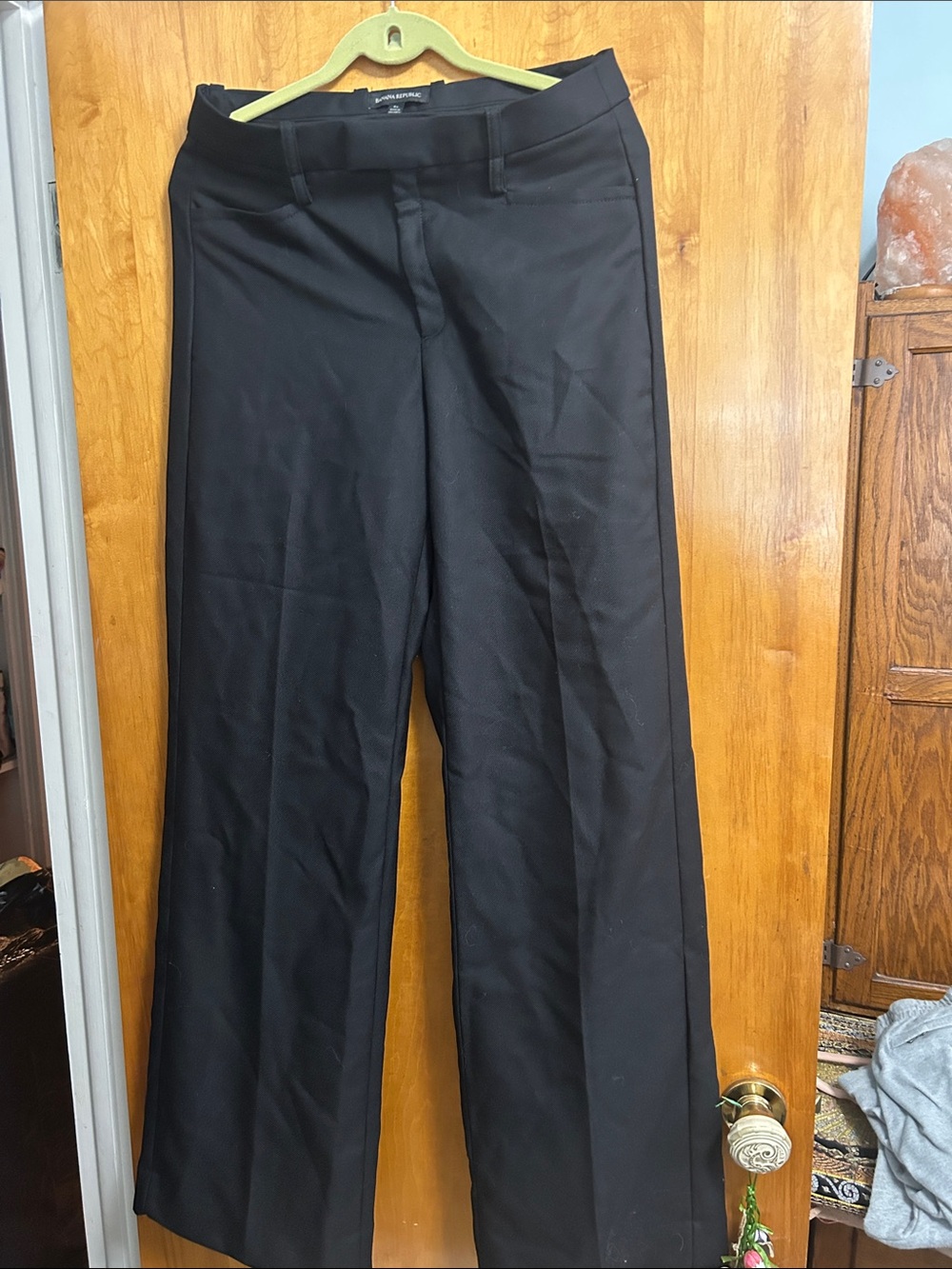 Banana Republic Black Wide-Leg Dress Pants